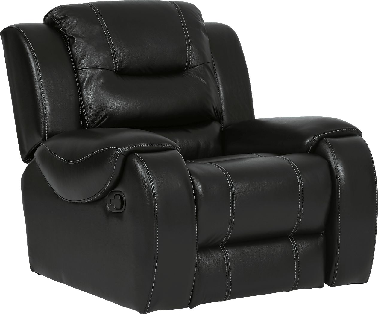 High Plains Black Leather Recliner | Rooms to Go