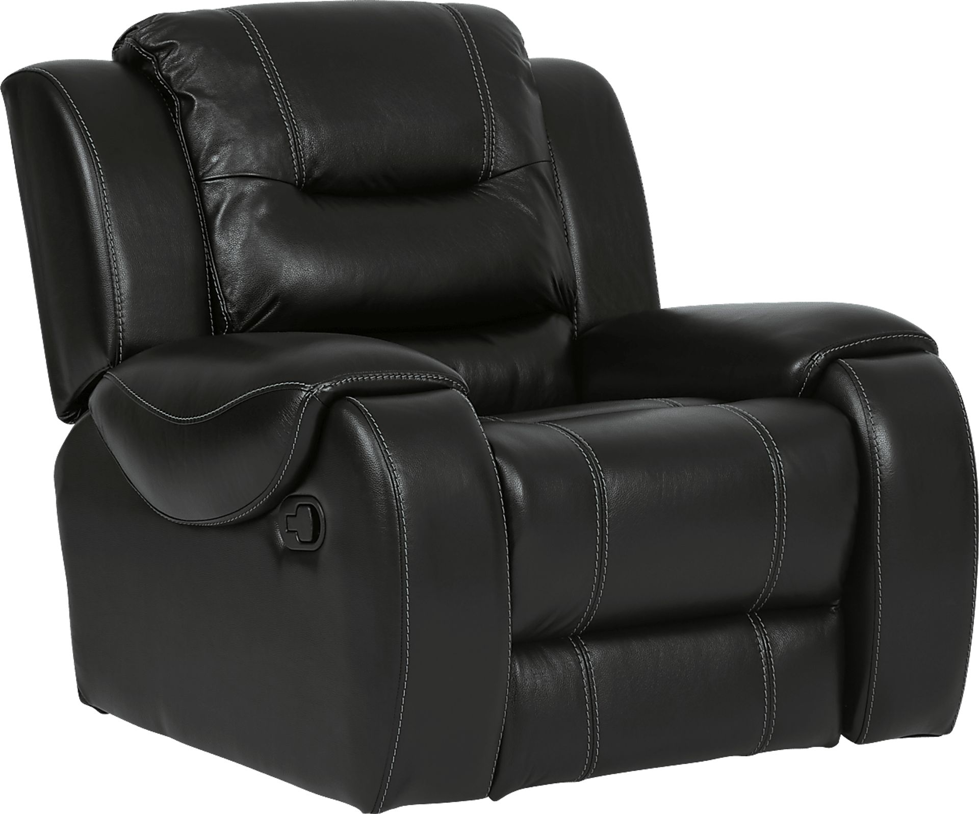 High Plains Black Leather 3 Pc Living Room with Reclining Sofa - Image 8