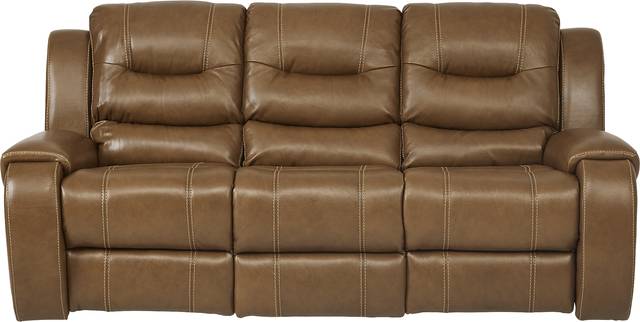 High Plains Saddle Leather Power Reclining Sofa - Thumbnail - Image 1