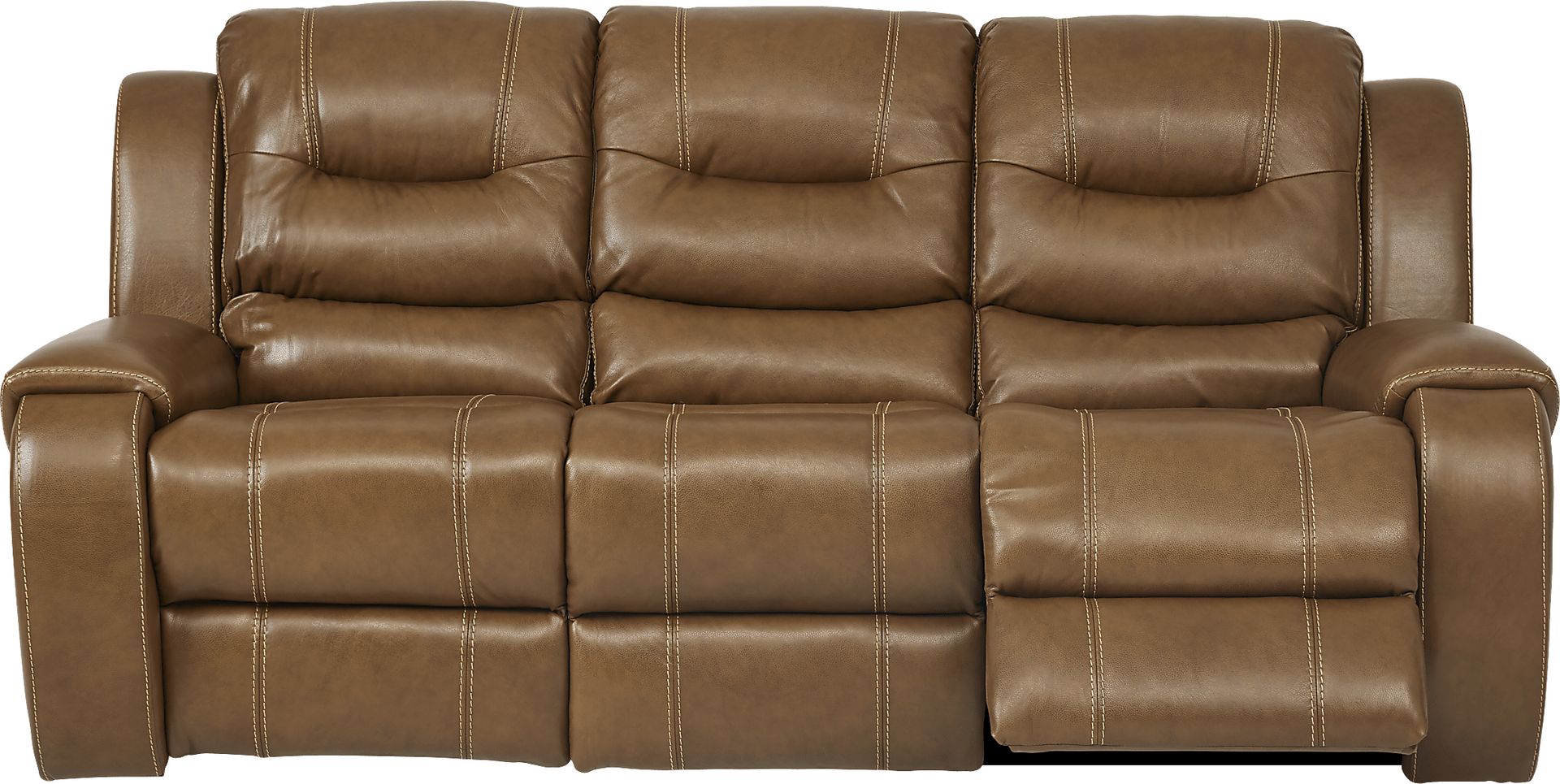 High Plains Saddle Leather Reclining Sofa - Image 2