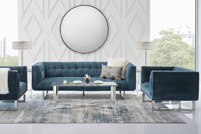 High Rise Blue 2 Pc Living Room - Thumbnail - Image 1