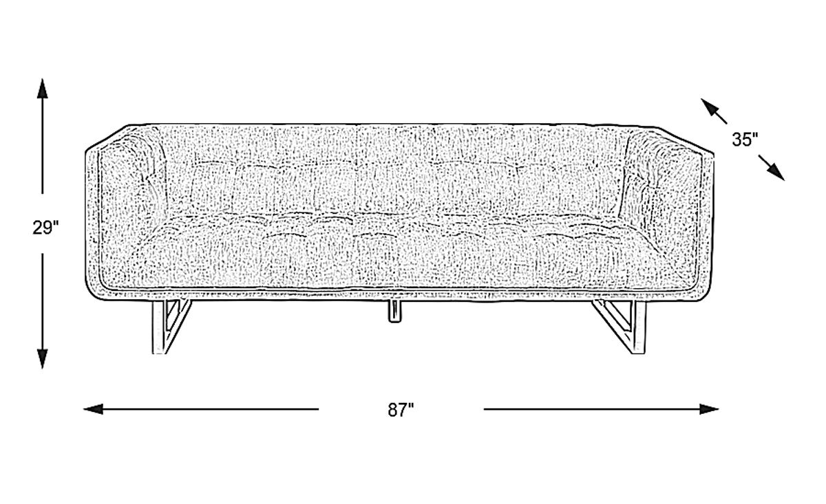 High Rise Blue Microfiber Sofa | Rooms to Go
