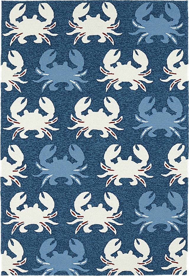 Highland Beach Blue 3' x 5' Indoor/Outdoor Rug - Thumbnail - Image 1