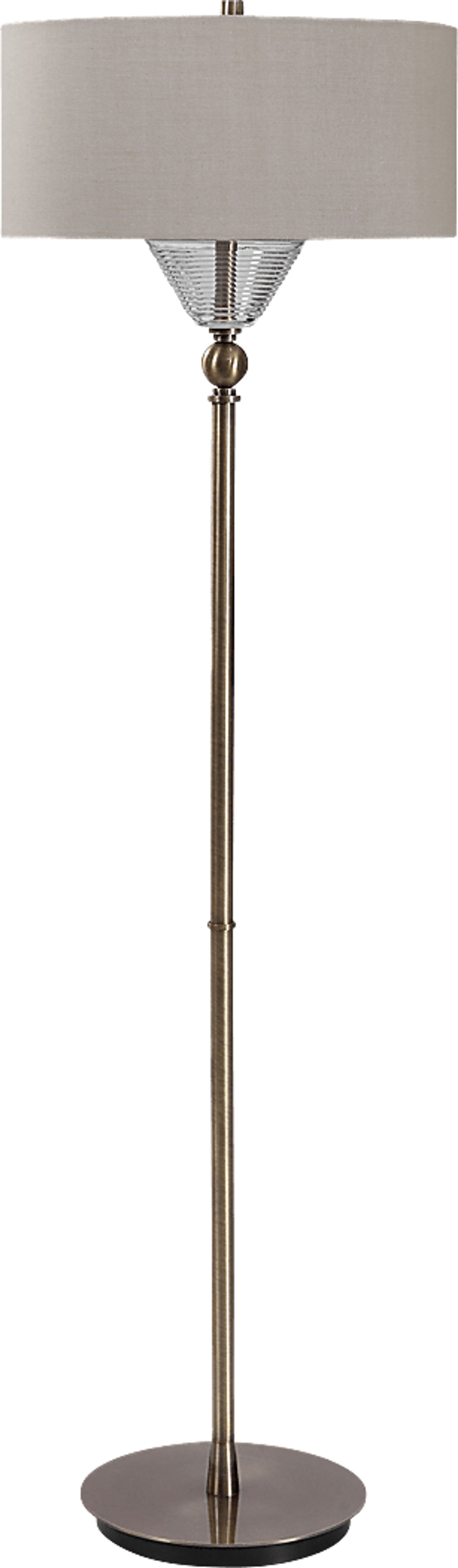 Highland Holly Brass Floor Lamp - Image 1