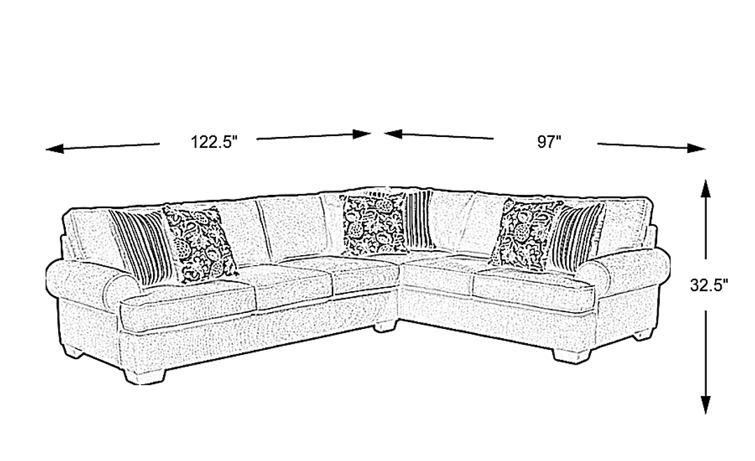 Highland Lakes 2 Pc Sectional