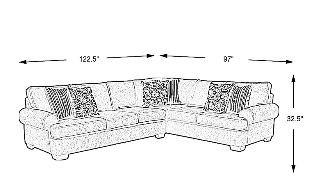 Highland Lakes 2 Pc Sectional