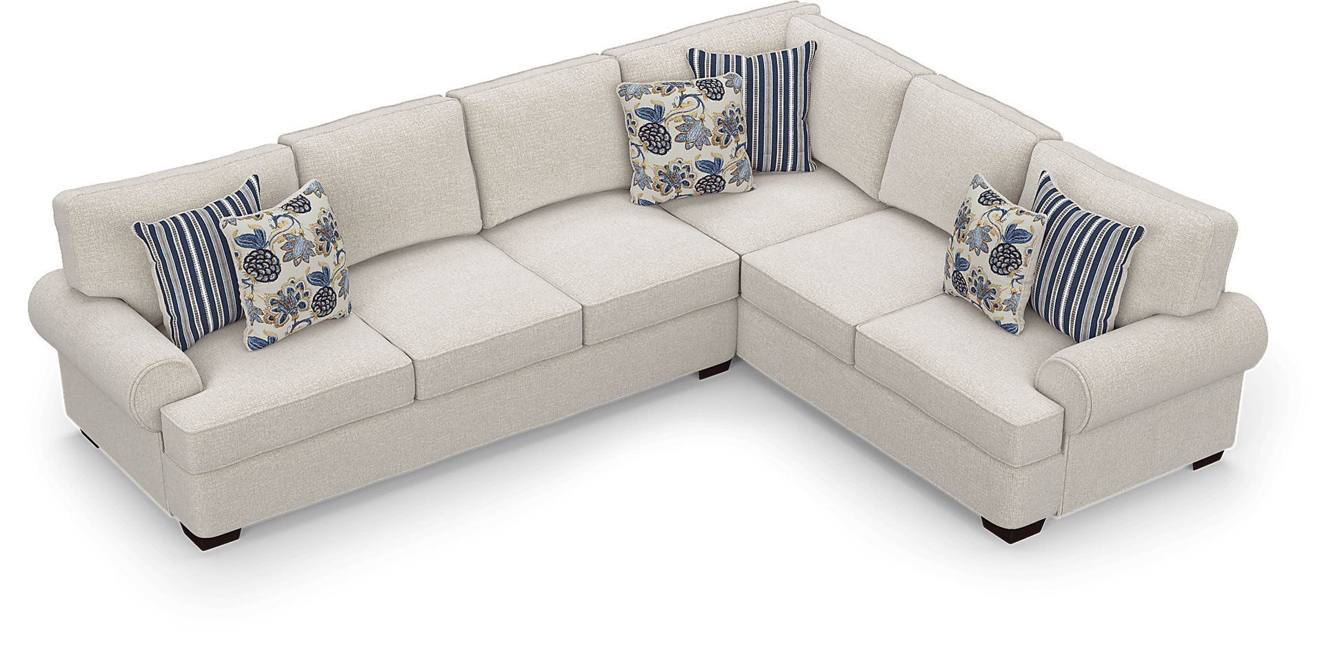 Highland Lakes Beige 2 Pc Sleeper Sectional - Image 3