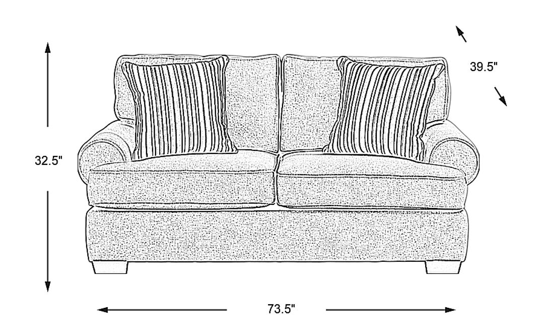 Highland Lakes Beige Loveseat