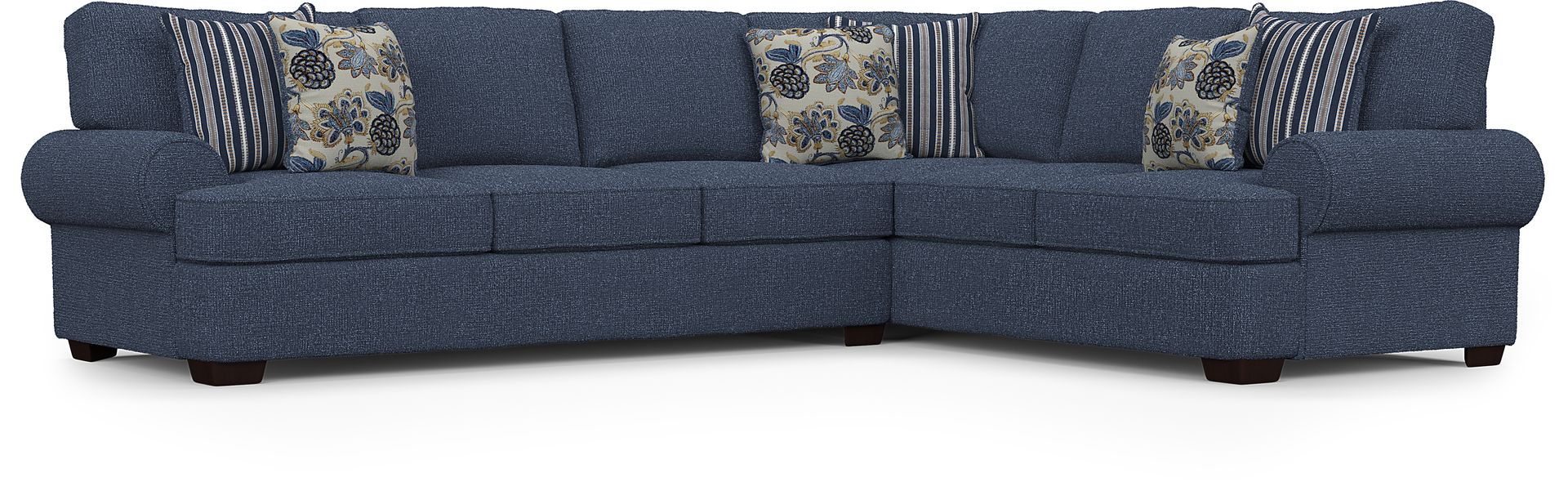 Highland Lakes Blue 5 Pc Sectional Living Room - Image 2