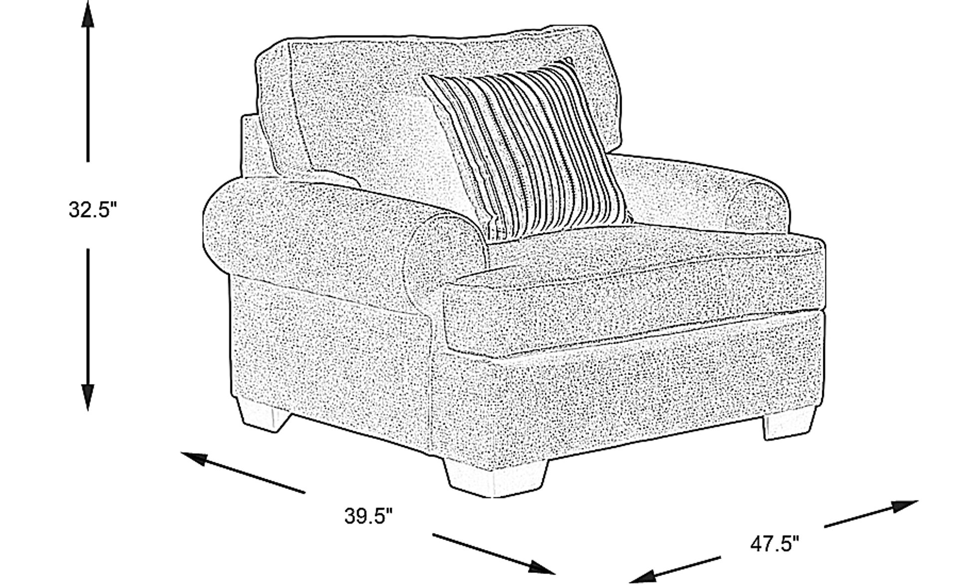 Dimension Image. Please refer to the Dimension Tab on this page for dimension details.