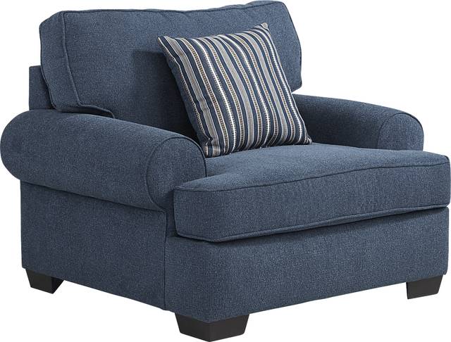 Highland Lakes Blue 3 Pc Sectional Living Room - Thumbnail - Image 5