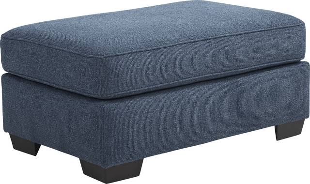 Highland Lakes Blue Ottoman - Thumbnail - Image 1