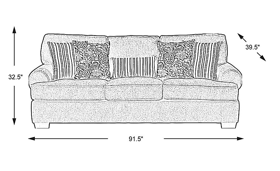 Highland Lakes Blue Sofa - Rooms To Go