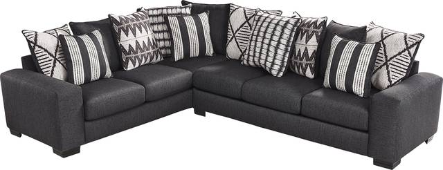Highland Square Black 2 Pc Sectional - Thumbnail - Image 3