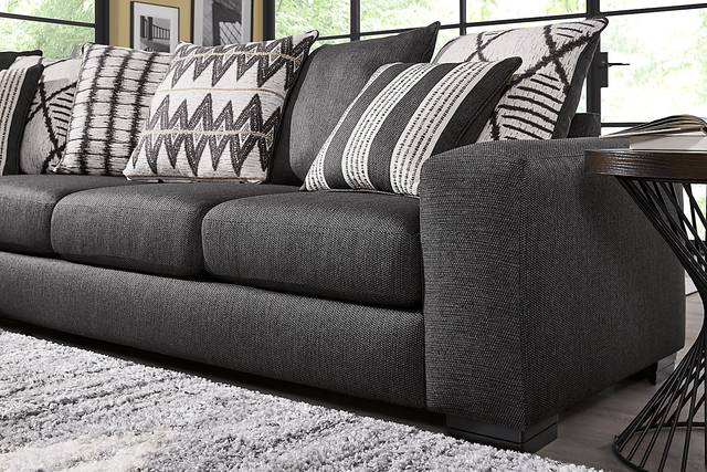 Highland Square Black 6 Pc Sectional Living Room - Thumbnail - Image 5