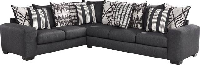 Highland Square Black 2 Pc Sectional - Thumbnail - Image 1