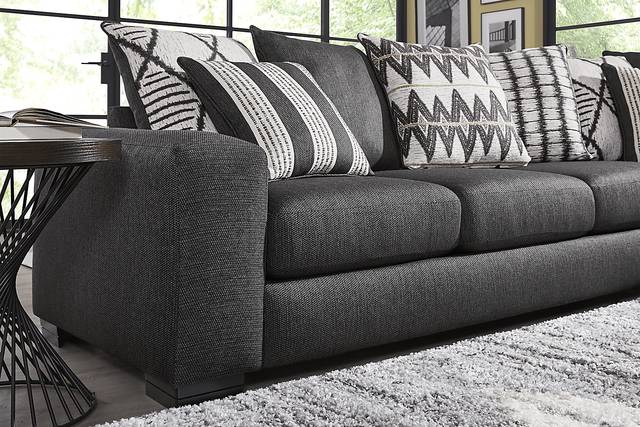 Highland Square Black 5 Pc Sectional Living Room - Thumbnail - Image 5