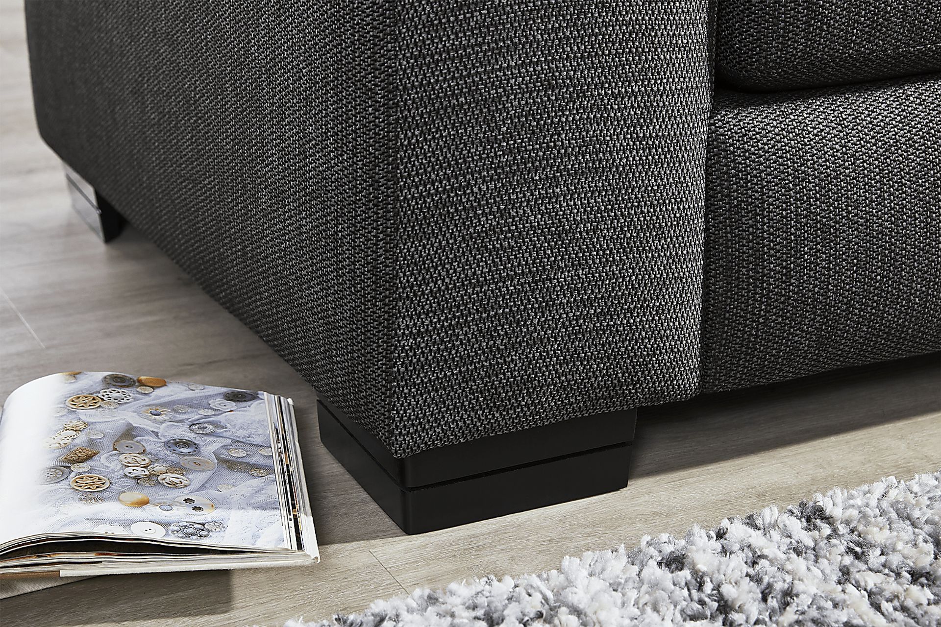 Highland Square Black 6 Pc Sectional Living Room - Image 6