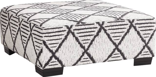 Highland Square Black Cocktail Ottoman - Thumbnail - Image 1