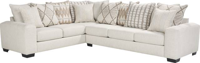 Highland Square White 5 Pc Sectional Living Room - Thumbnail - Image 2