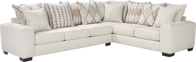 Highland Square White 2 Pc Sectional - Thumbnail - Image 1