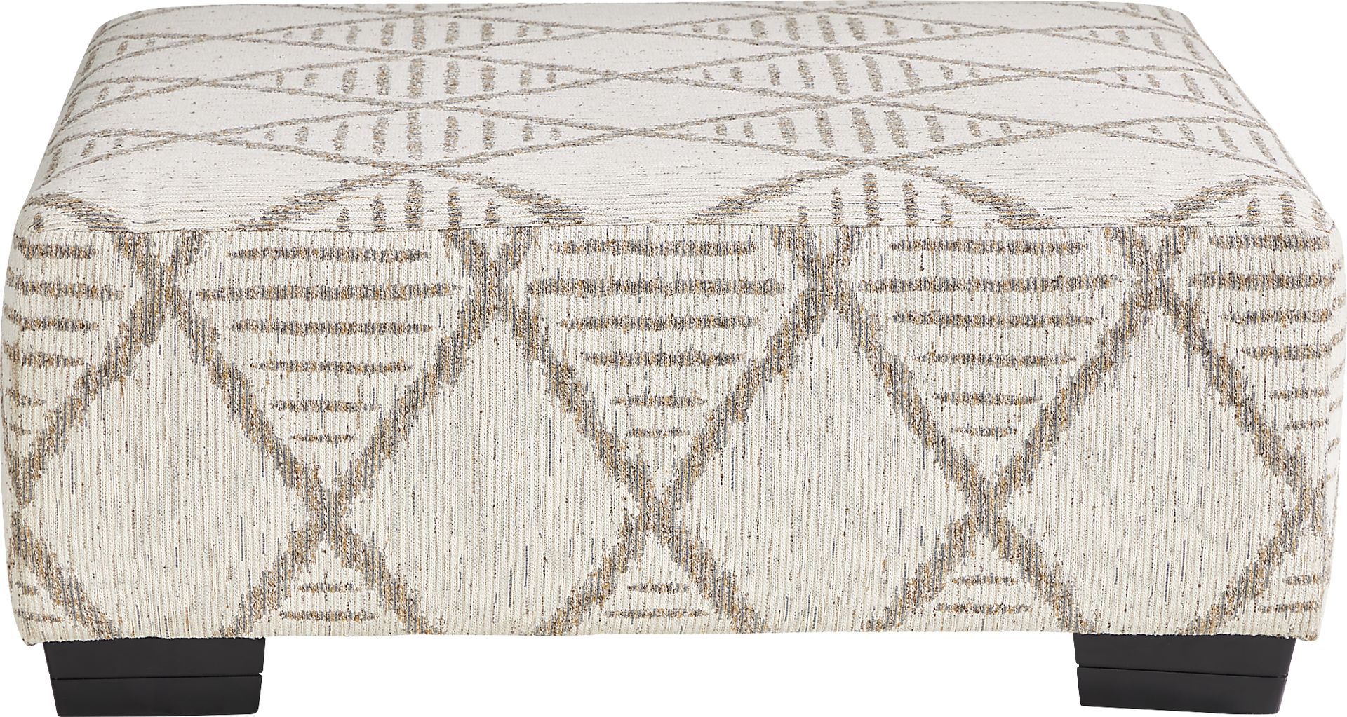 Highland Square White Cocktail Ottoman - Image 2