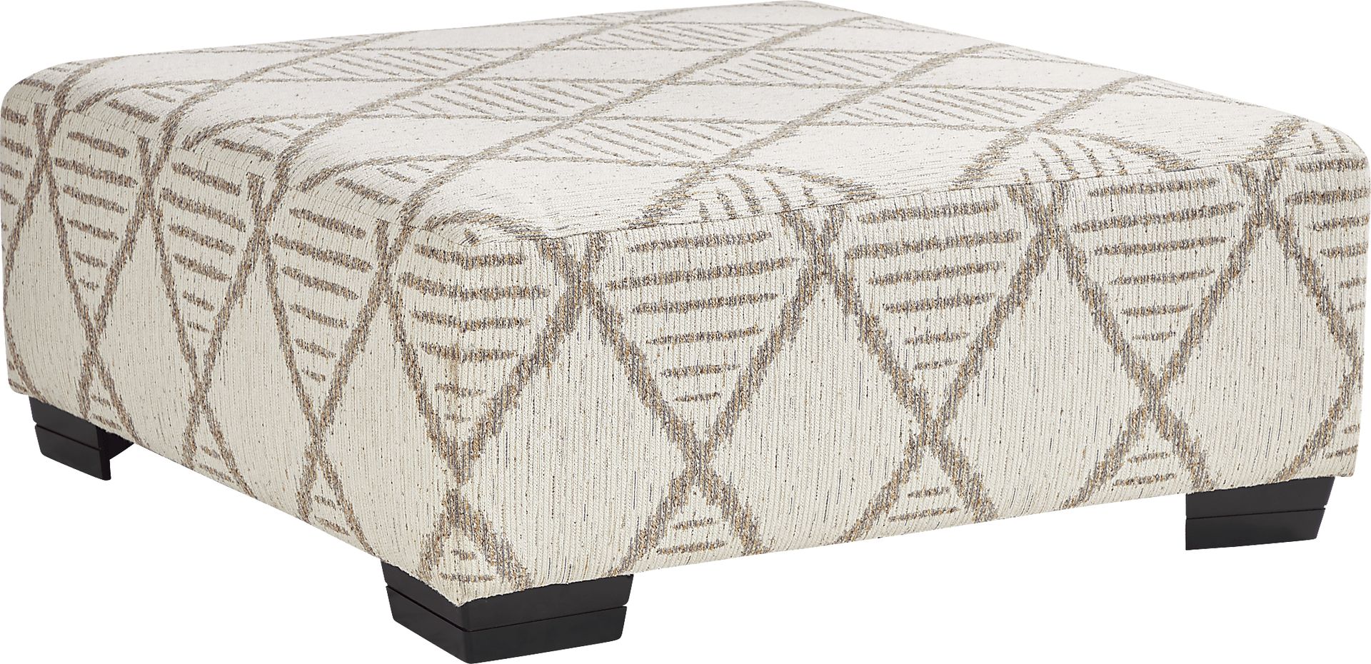 Highland Square White Cocktail Ottoman - Image 1