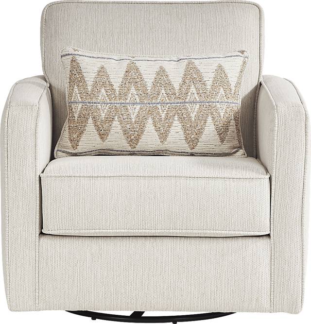 Highland Square White Swivel Chair - Thumbnail - Image 2