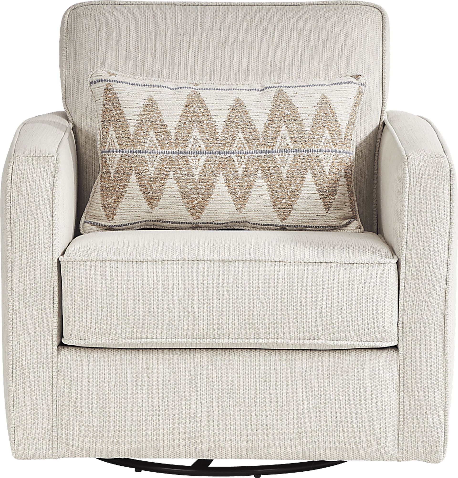 Highland Square White Swivel Chair - Image 2