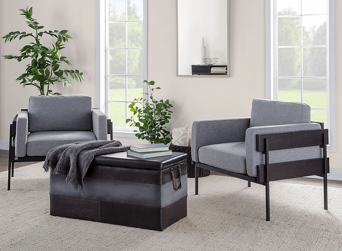 Highlandia Black Storage Bench