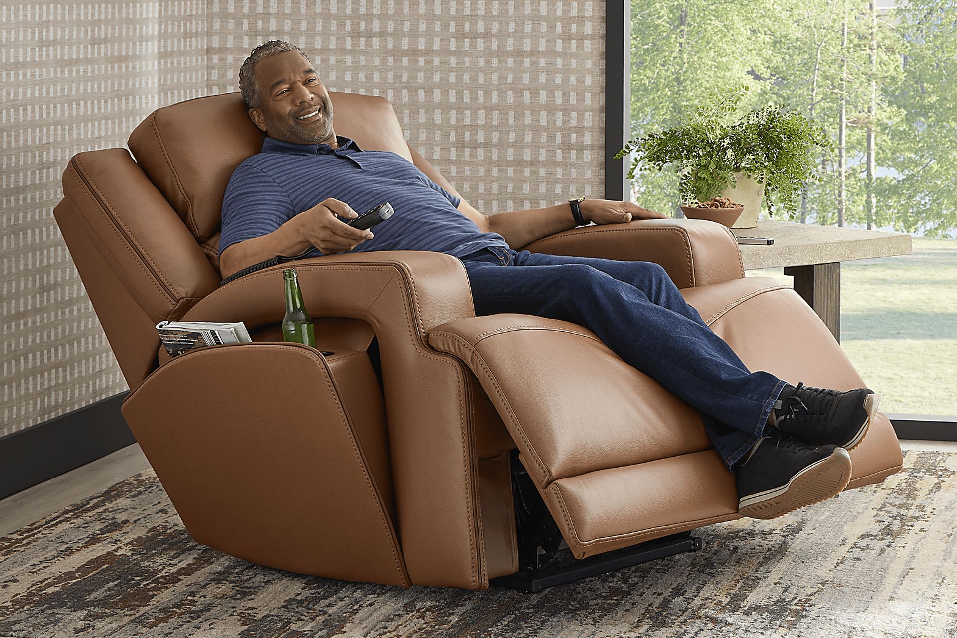 Lift Off by Shaquille O'Neal Home Saddle Dual Power Lift Recliner - Image 11