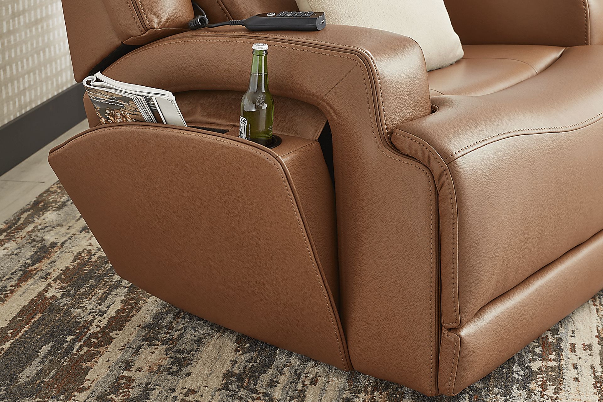 Lift Off by Shaquille O'Neal Home Saddle Dual Power Lift Recliner - Image 9