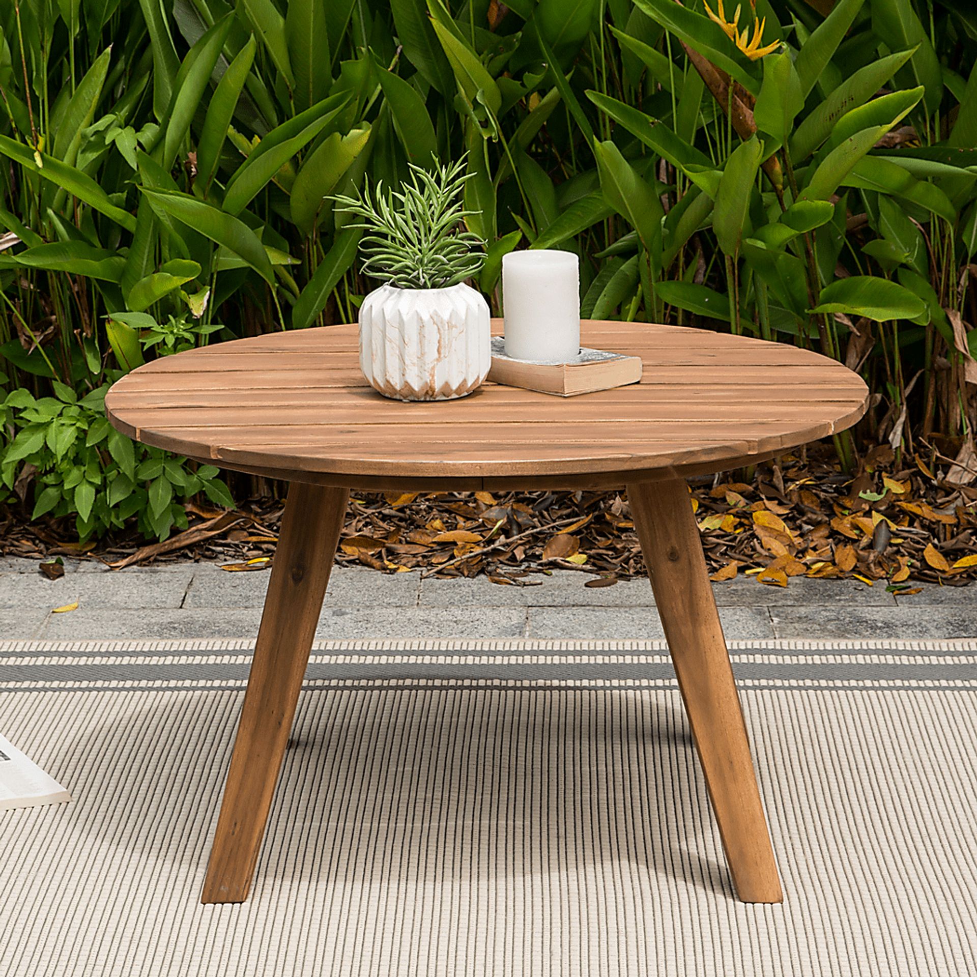 Highsmith Brown Outdoor Cocktail Table - Image 6