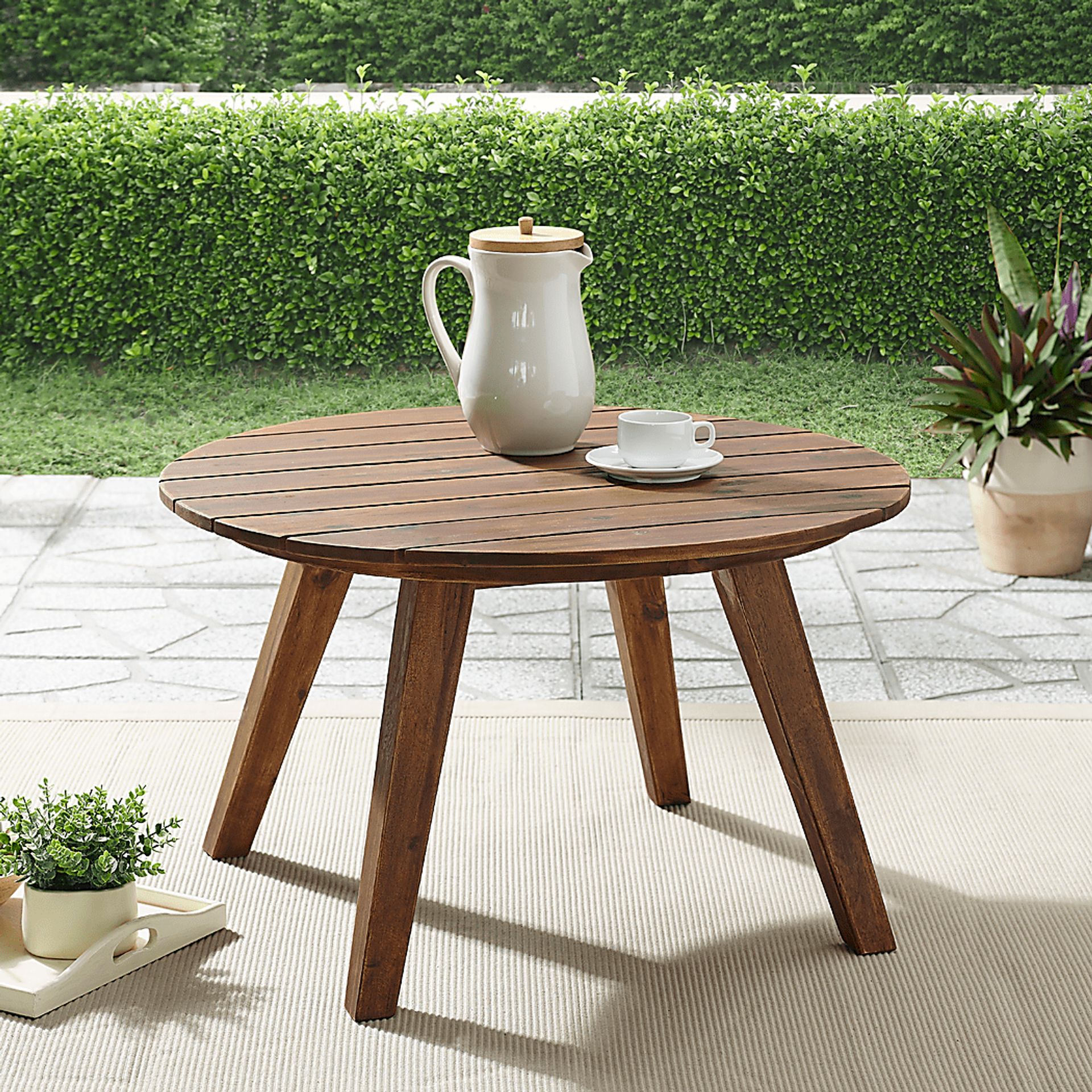 Highsmith Dark Brown Outdoor Cocktail Table - Image 6