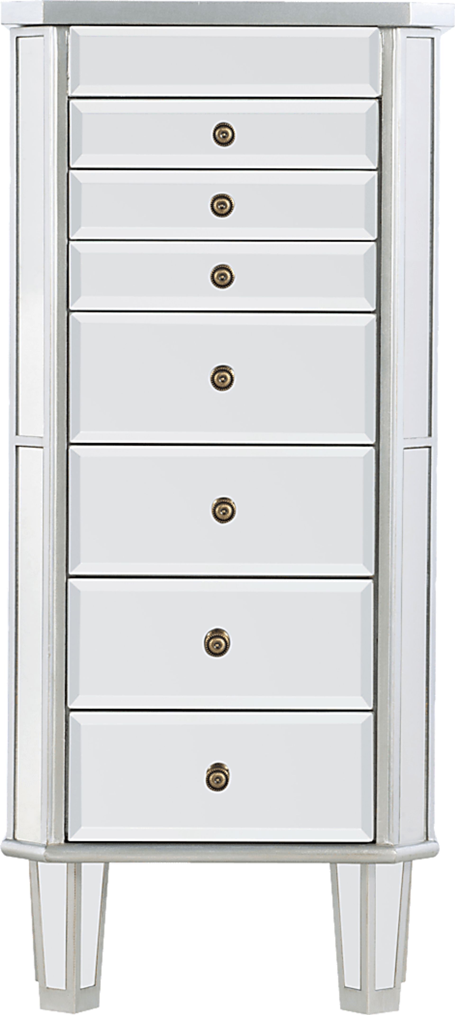Hildreth Gray Mirrored Jewelry Armoire - Image 3