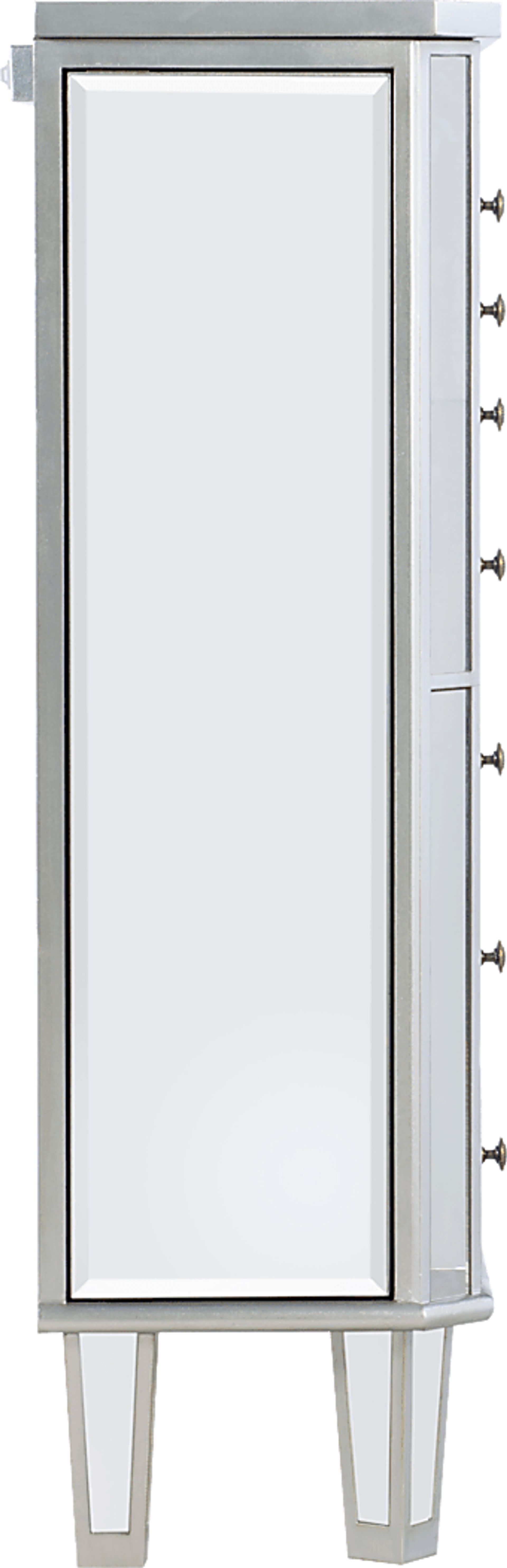 Hildreth Gray Mirrored Jewelry Armoire - Image 5