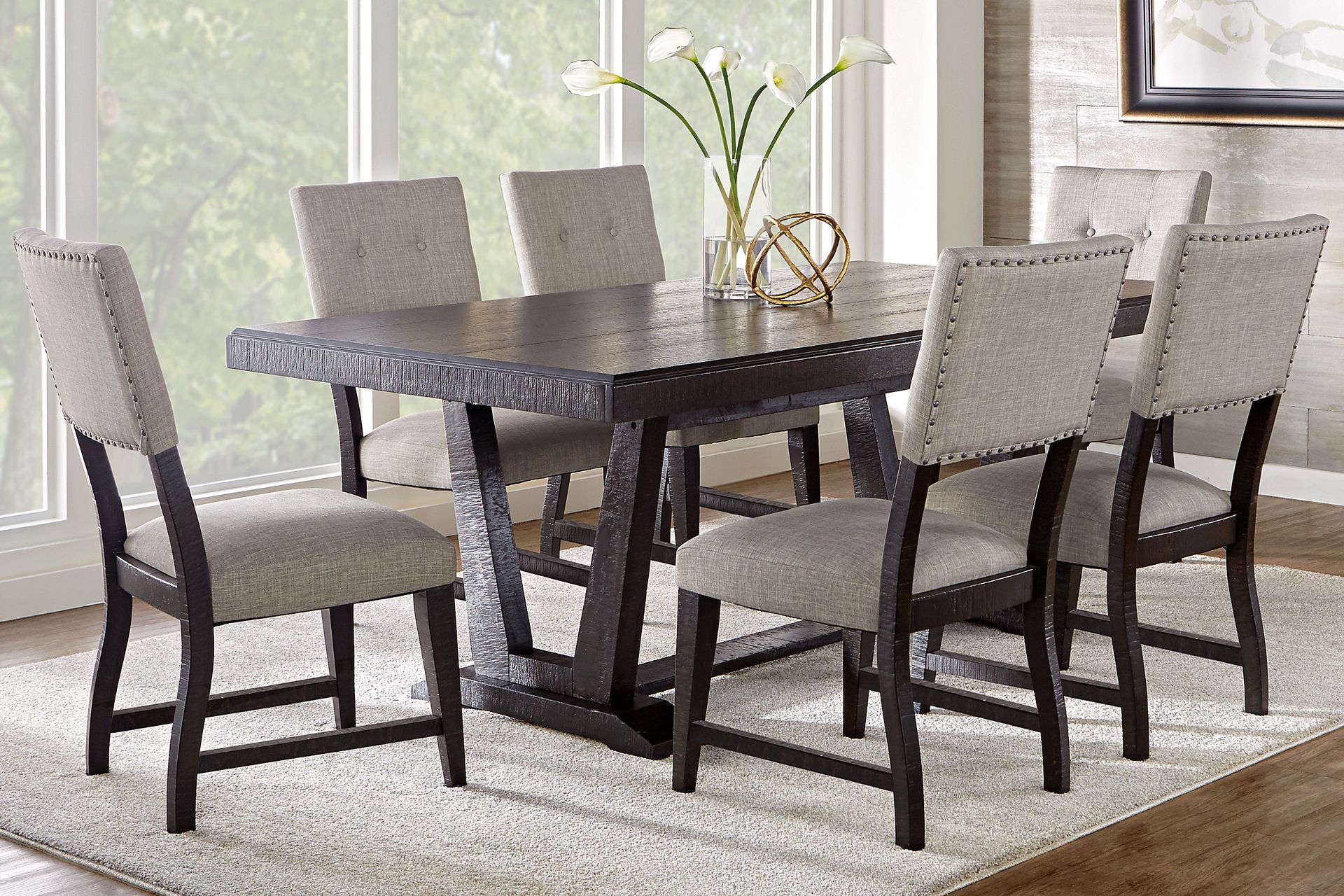 Hill Creek Black 5 Pc Rectangle Dining Room - Image 1