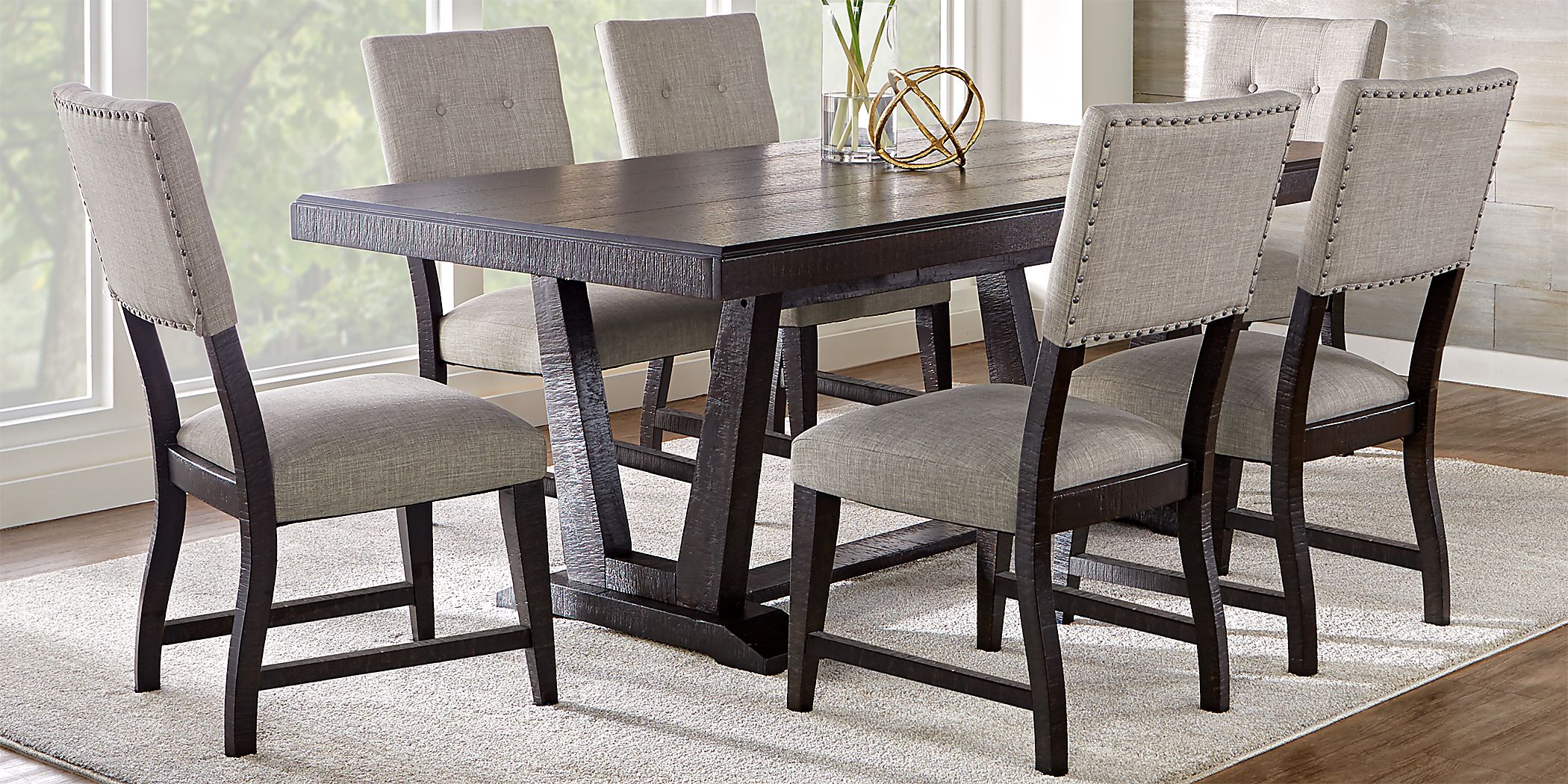 Hill Creek Black Rectangle Dining Table Rooms To Go