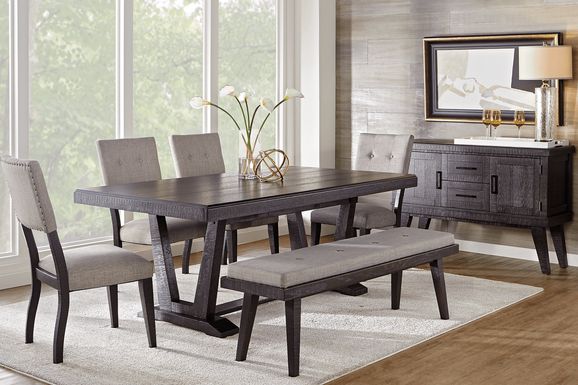 Hill Creek Black 6 Pc Rectangle Dining Room