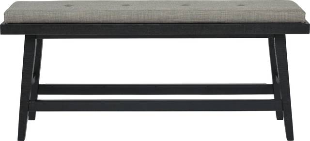 Hill Creek Black Counter Height Bench - Thumbnail - Image 2