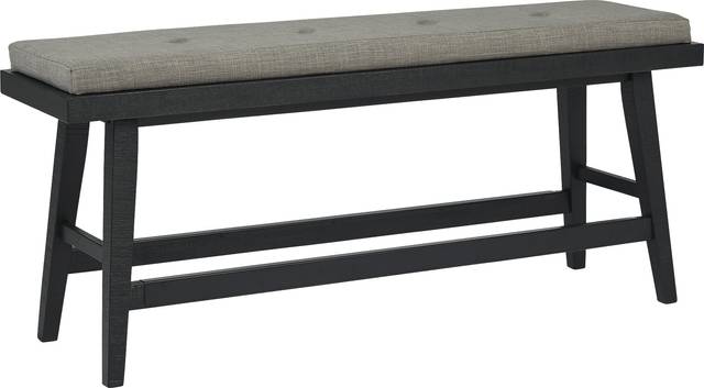 Hill Creek Black Counter Height Bench - Thumbnail - Image 1