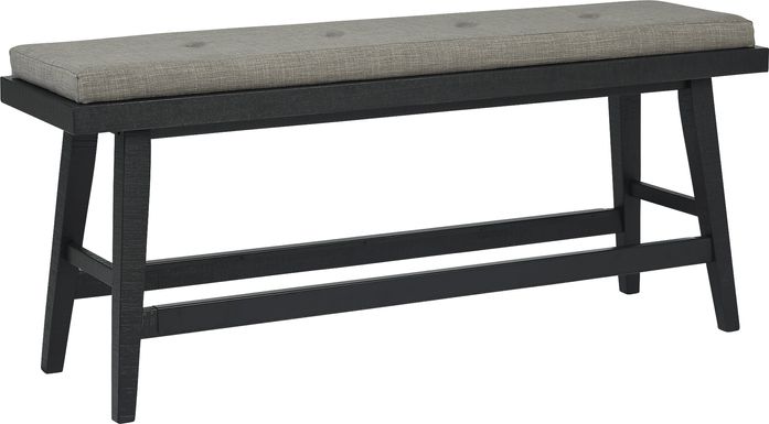 Hill Creek Black Counter Height Bench