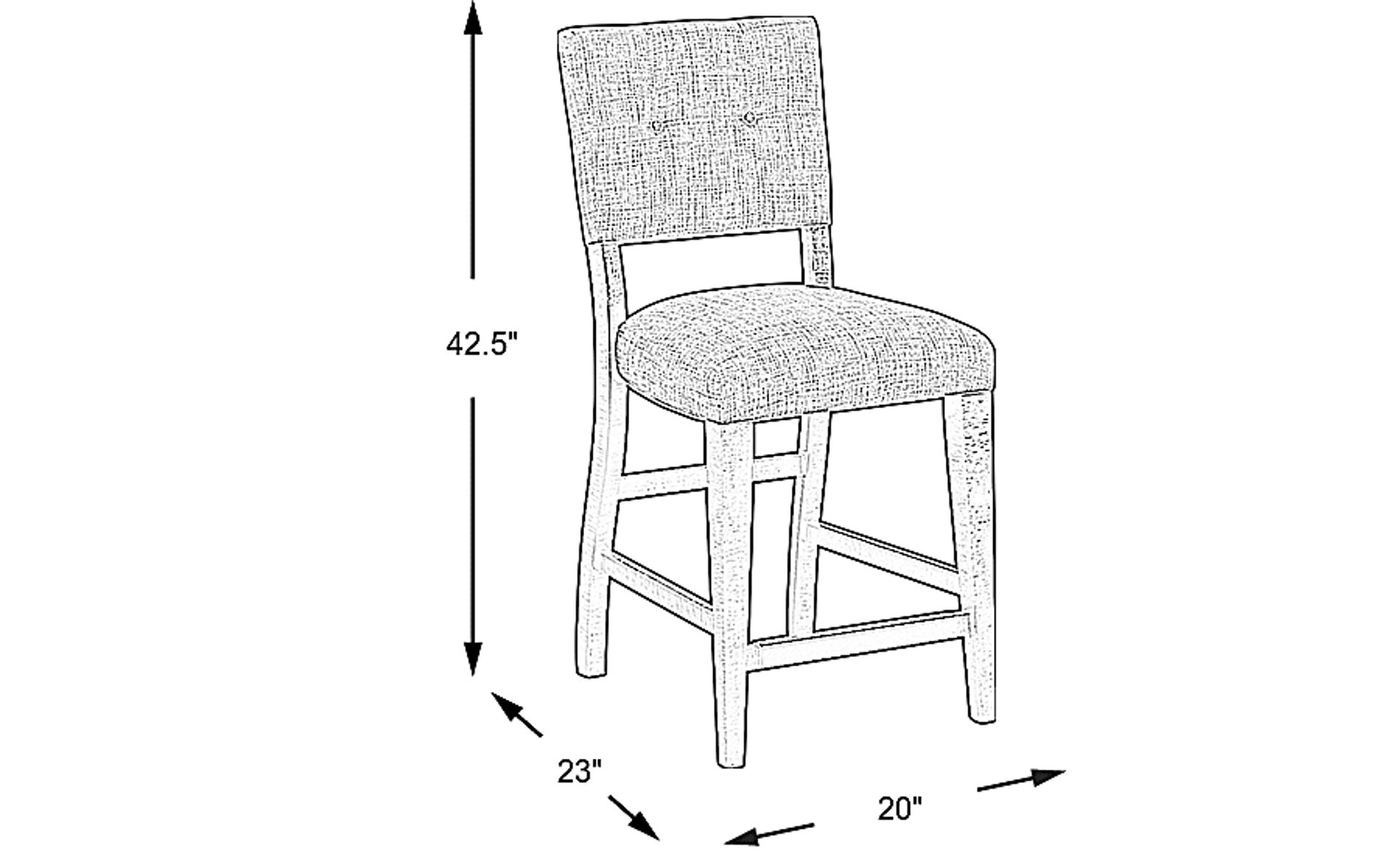 Dimension Image. Please refer to the Dimension Tab on this page for dimension details.