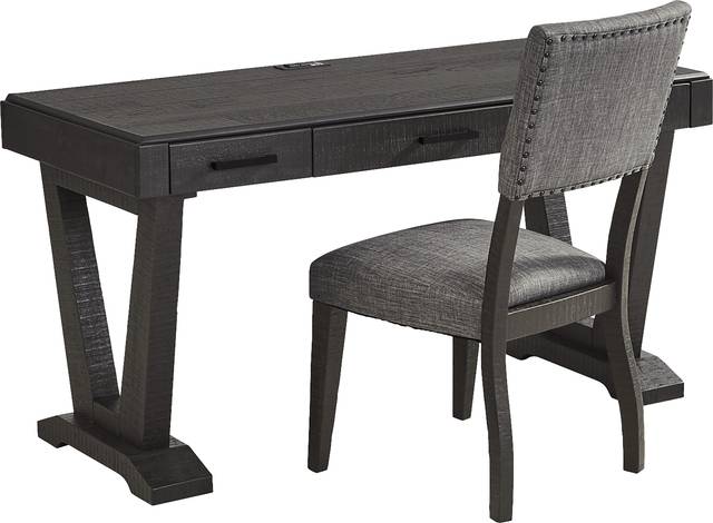 Hill Creek Black Desk and Chair - Thumbnail - Image 1