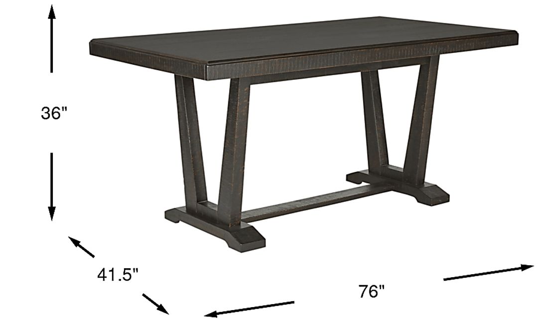 Hill Creek Black Rectangle Counter Height Dining Table
