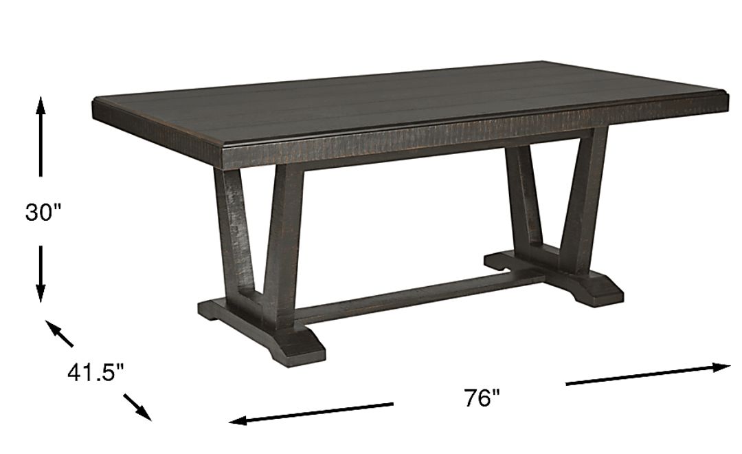 Hill Creek Black Rectangle Dining Table