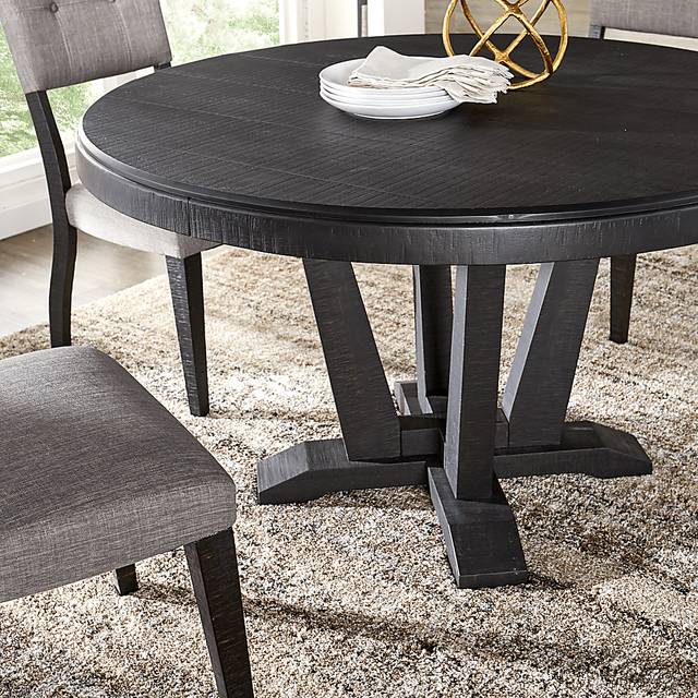 Hill Creek Black 5 Pc Round Dining Room - Thumbnail - Image 3
