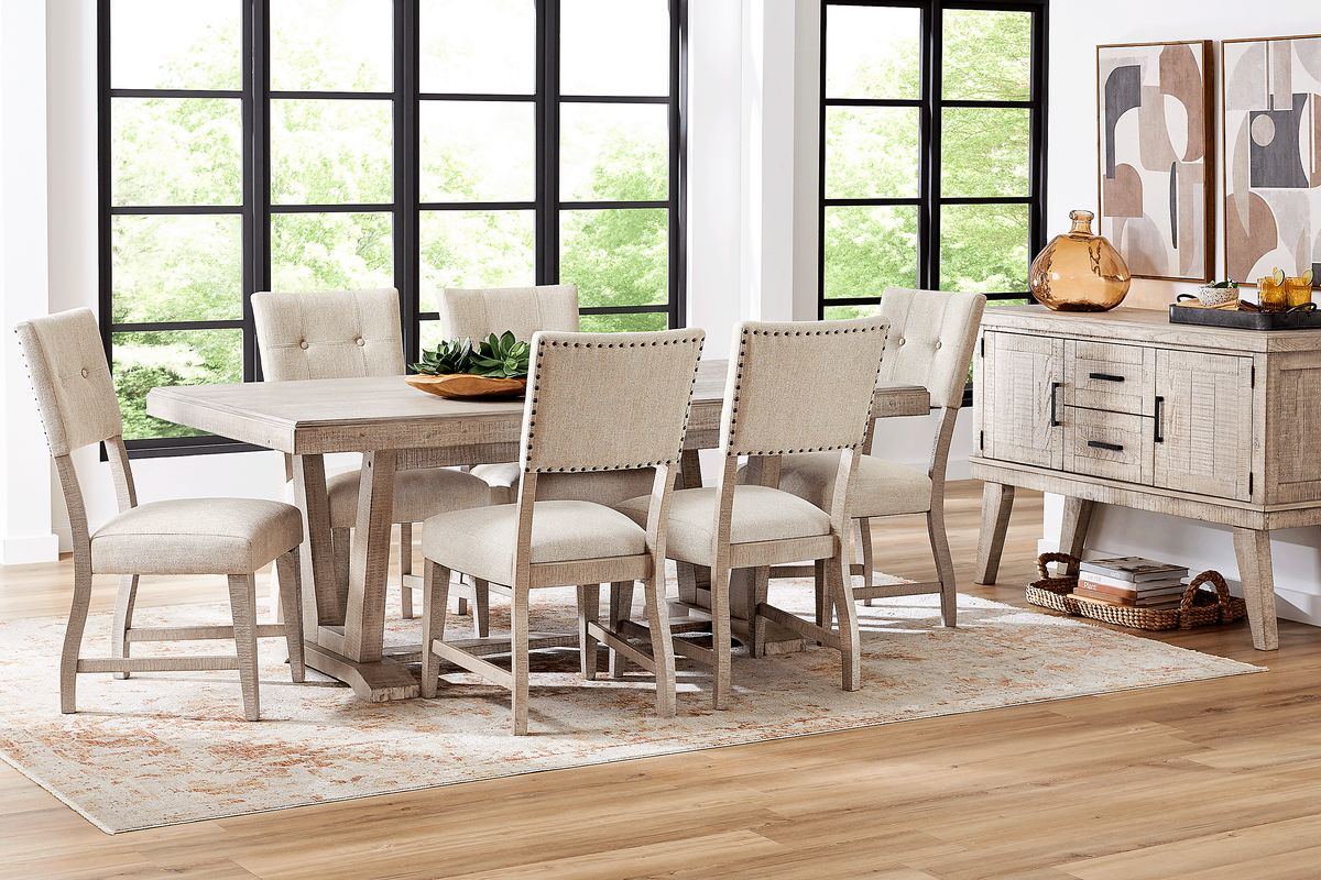 Hill Creek 5 Pc Natural Light Wood Dining Room Set With Dining Table ...