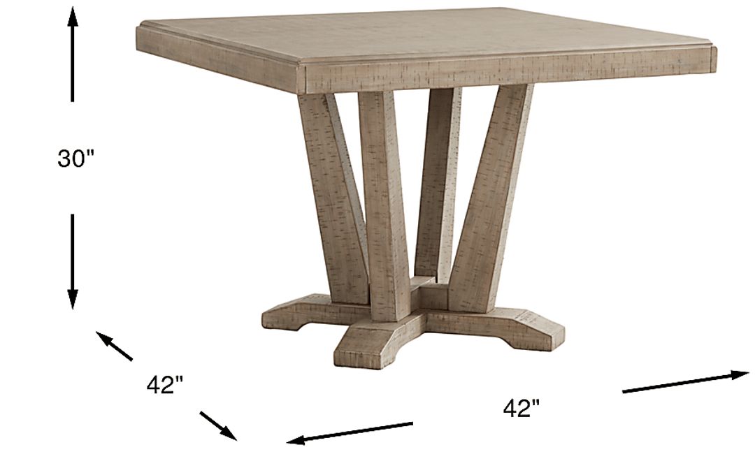 Hill Creek Natural Square Dining Table