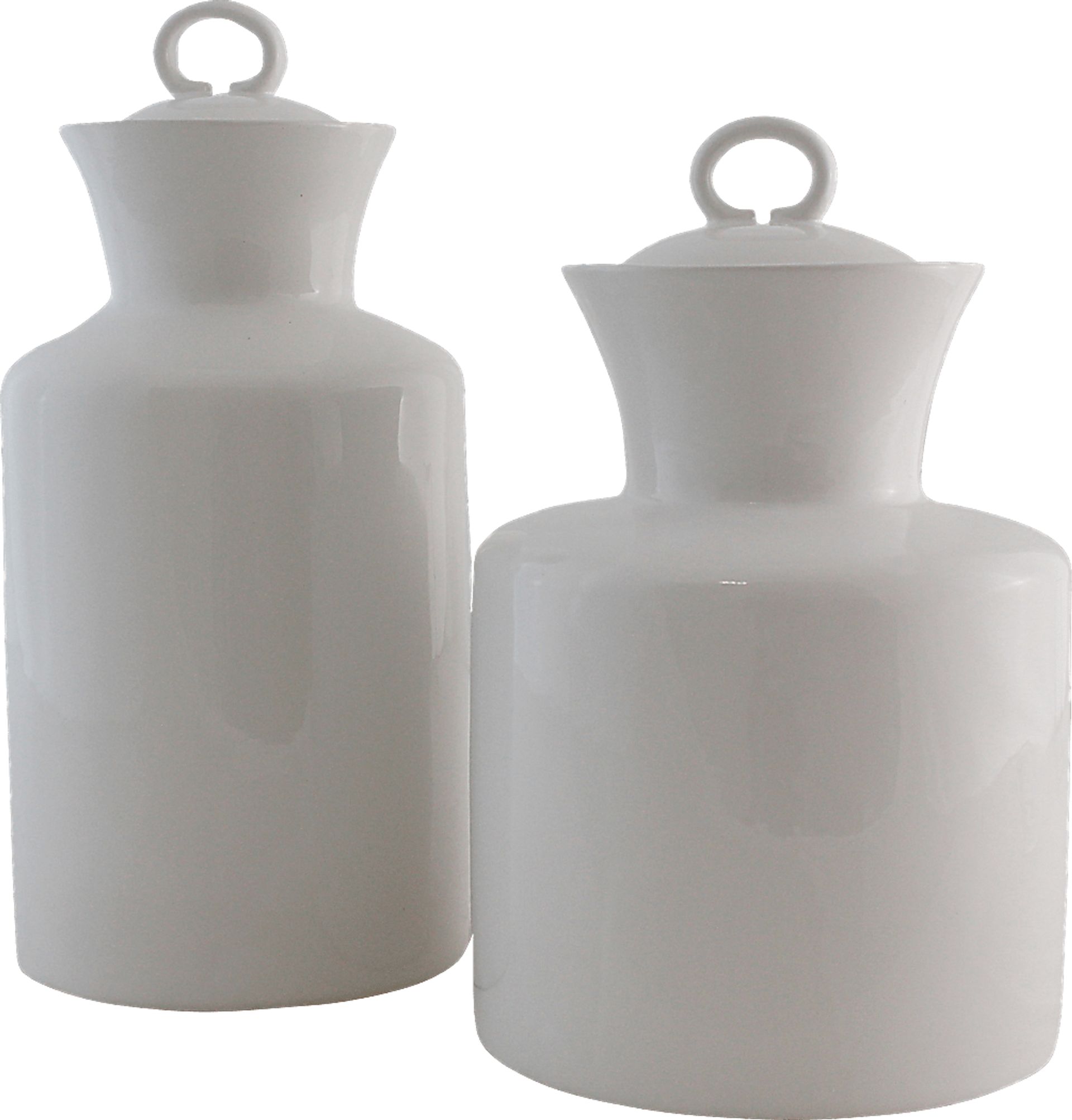 Hillda White Canister Set of 2 - Image 1